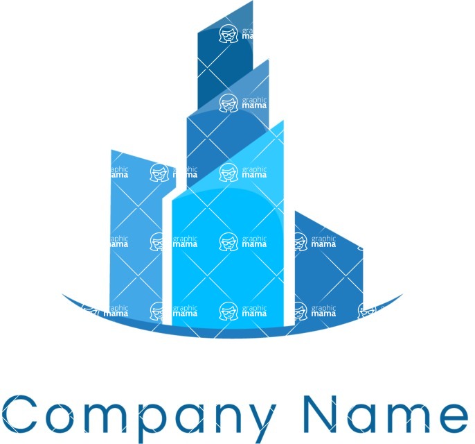 Business Logo Templates - vector graphics in a pack from GraphicMama - City Landscape Company Logo Design